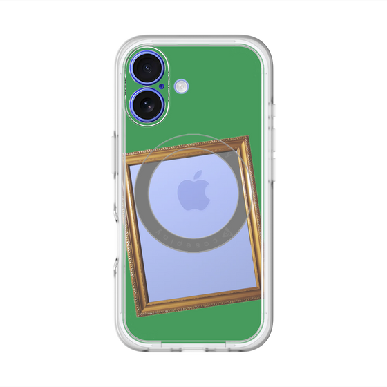 スリムプロテクションプレミアムケース with MagSafe［ Photo Frame - Green ］