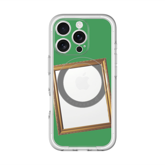 スリムプロテクションプレミアムケース with MagSafe［ Photo Frame - Green ］