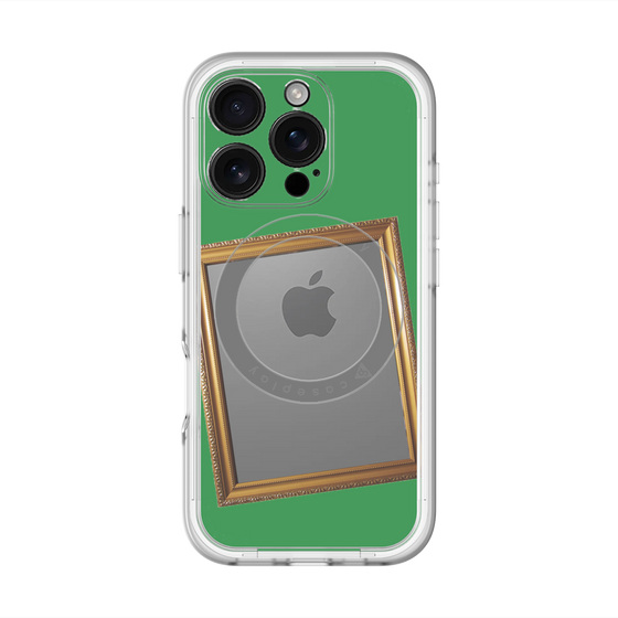 スリムプロテクションプレミアムケース with MagSafe［ Photo Frame - Green ］