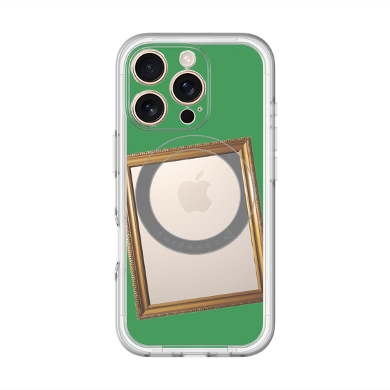 スリムプロテクションプレミアムケース with MagSafe［ Photo Frame - Green ］