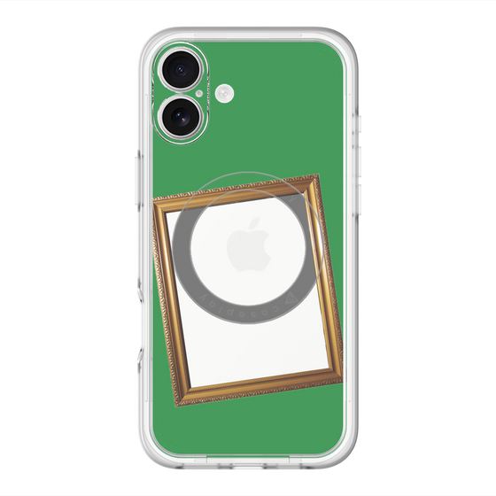 スリムプロテクションプレミアムケース with MagSafe［ Photo Frame - Green ］