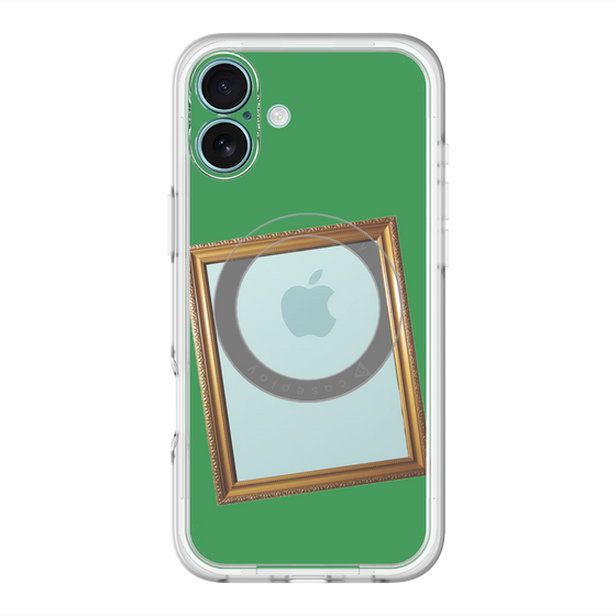 スリムプロテクションプレミアムケース with MagSafe［ Photo Frame - Green ］