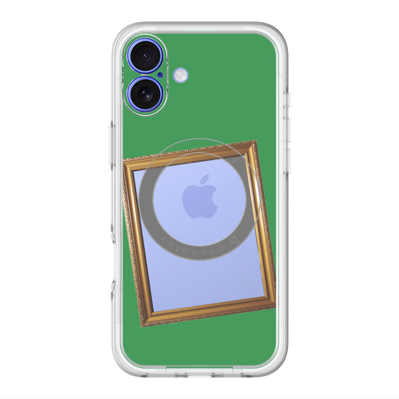 スリムプロテクションプレミアムケース with MagSafe［ Photo Frame - Green ］