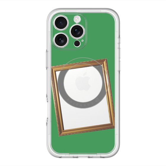 スリムプロテクションプレミアムケース with MagSafe［ Photo Frame - Green ］