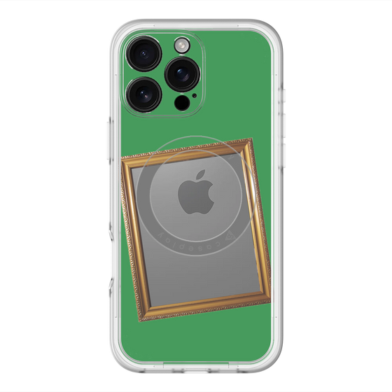 スリムプロテクションプレミアムケース with MagSafe［ Photo Frame - Green ］