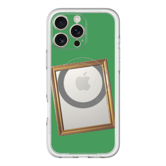 スリムプロテクションプレミアムケース with MagSafe［ Photo Frame - Green ］