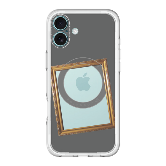 スリムプロテクションプレミアムケース with MagSafe［ Photo Frame - Gray ］