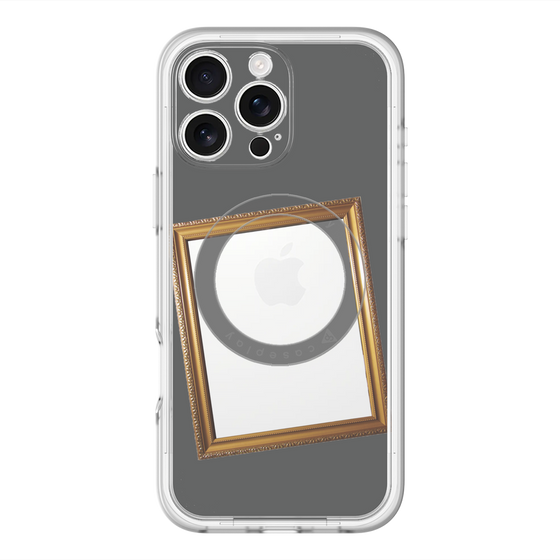 スリムプロテクションプレミアムケース with MagSafe［ Photo Frame - Gray ］