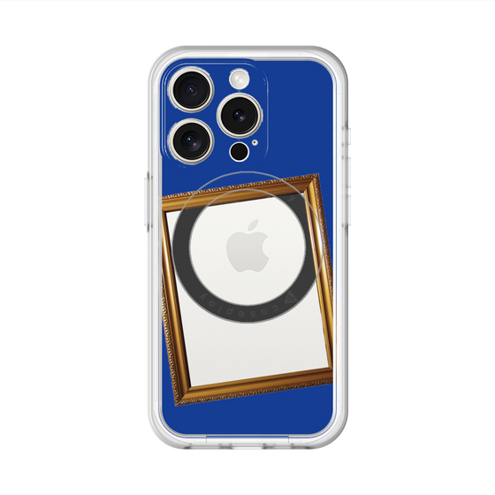スリムプロテクションプレミアムケース with MagSafe［ Photo Frame - Blue ］
