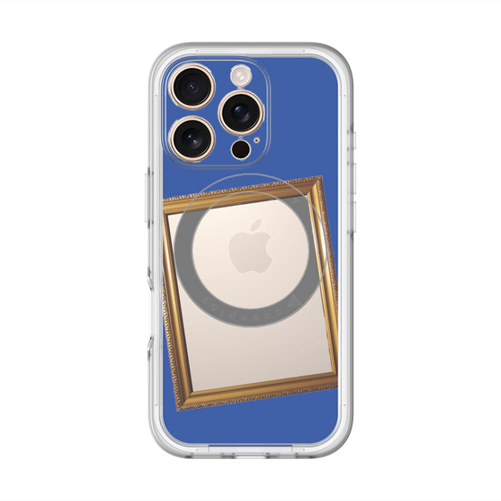 スリムプロテクションプレミアムケース with MagSafe［ Photo Frame - Blue ］