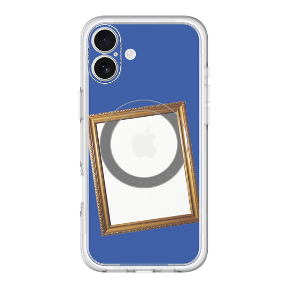 スリムプロテクションプレミアムケース with MagSafe［ Photo Frame - Blue ］