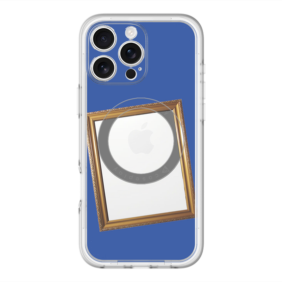 スリムプロテクションプレミアムケース with MagSafe［ Photo Frame - Blue ］