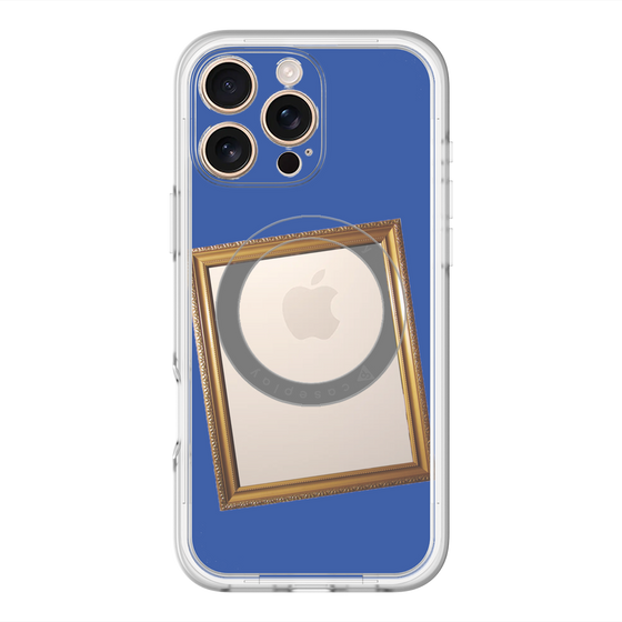 スリムプロテクションプレミアムケース with MagSafe［ Photo Frame - Blue ］