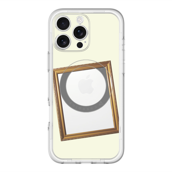スリムプロテクションプレミアムケース with MagSafe［ Photo Frame - Ivory ］