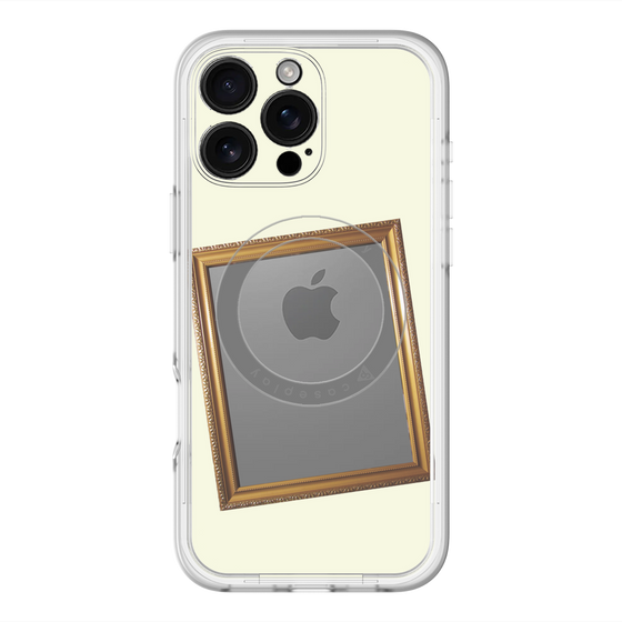 スリムプロテクションプレミアムケース with MagSafe［ Photo Frame - Ivory ］