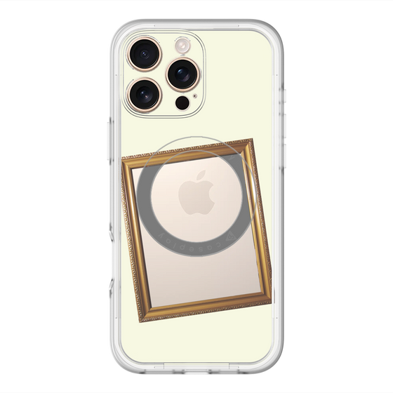 スリムプロテクションプレミアムケース with MagSafe［ Photo Frame - Ivory ］
