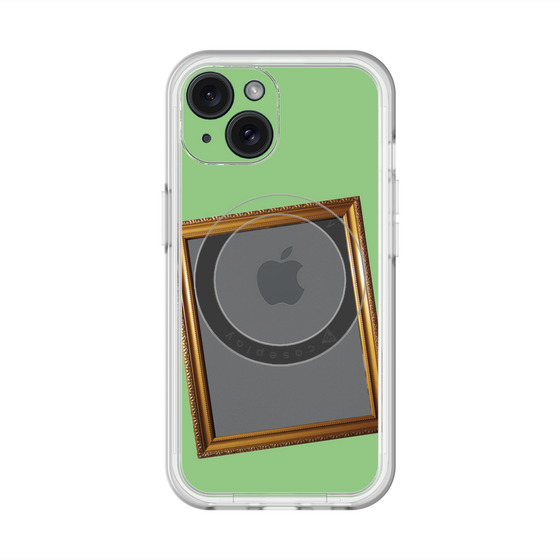 スリムプロテクションプレミアムケース with MagSafe［ Photo Frame - Light Green ］