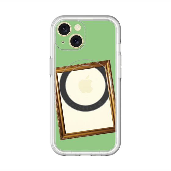 スリムプロテクションプレミアムケース with MagSafe［ Photo Frame - Light Green ］