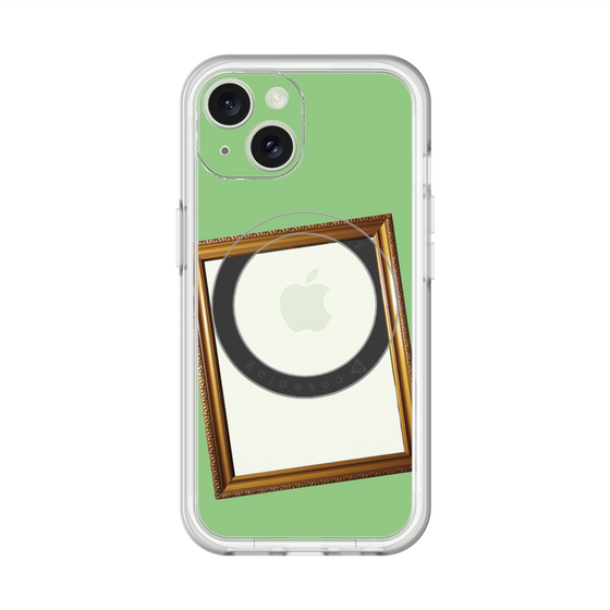 スリムプロテクションプレミアムケース with MagSafe［ Photo Frame - Light Green ］