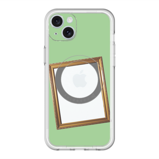スリムプロテクションプレミアムケース with MagSafe［ Photo Frame - Light Green ］