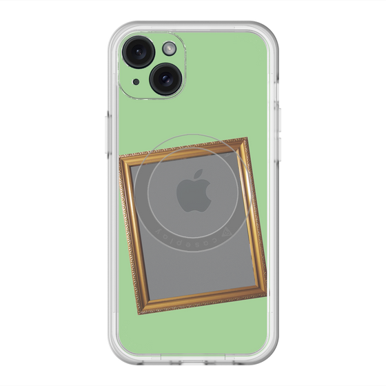 スリムプロテクションプレミアムケース with MagSafe［ Photo Frame - Light Green ］