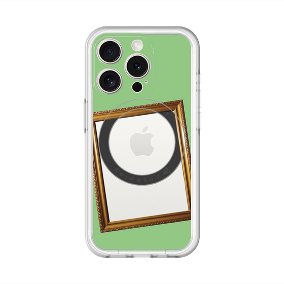スリムプロテクションプレミアムケース with MagSafe［ Photo Frame - Light Green ］