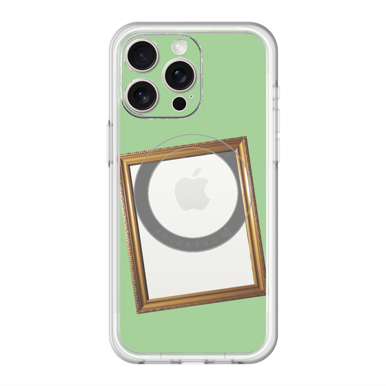 スリムプロテクションプレミアムケース with MagSafe［ Photo Frame - Light Green ］