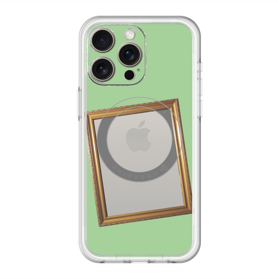 スリムプロテクションプレミアムケース with MagSafe［ Photo Frame - Light Green ］