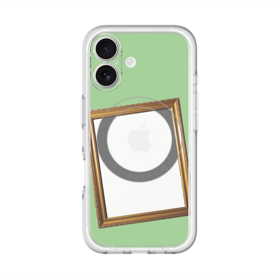 スリムプロテクションプレミアムケース with MagSafe［ Photo Frame - Light Green ］
