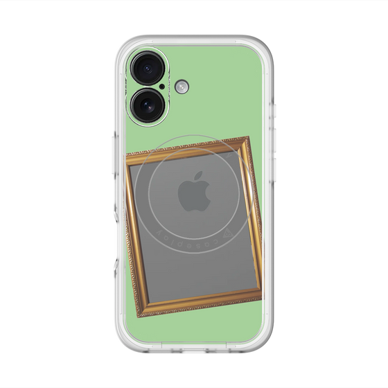 スリムプロテクションプレミアムケース with MagSafe［ Photo Frame - Light Green ］