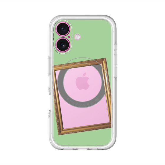 スリムプロテクションプレミアムケース with MagSafe［ Photo Frame - Light Green ］
