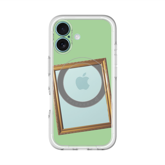 スリムプロテクションプレミアムケース with MagSafe［ Photo Frame - Light Green ］
