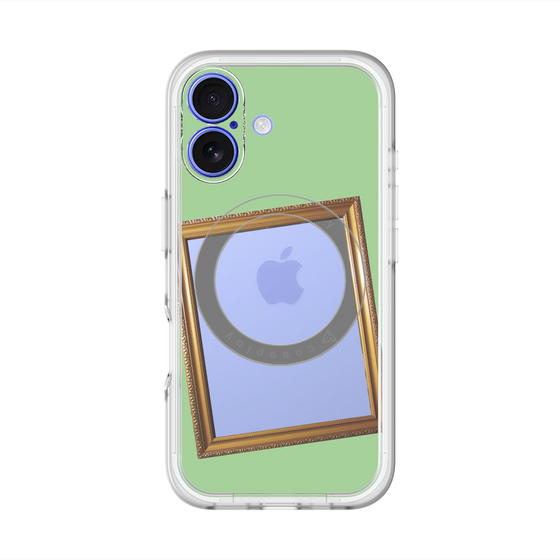 スリムプロテクションプレミアムケース with MagSafe［ Photo Frame - Light Green ］