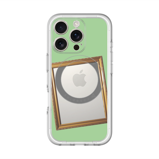 スリムプロテクションプレミアムケース with MagSafe［ Photo Frame - Light Green ］