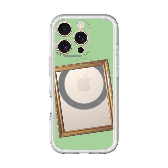 スリムプロテクションプレミアムケース with MagSafe［ Photo Frame - Light Green ］