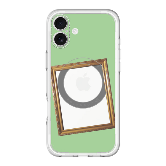 スリムプロテクションプレミアムケース with MagSafe［ Photo Frame - Light Green ］