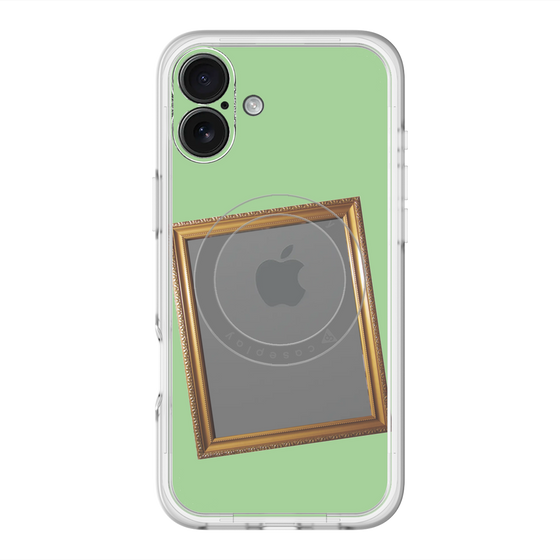 スリムプロテクションプレミアムケース with MagSafe［ Photo Frame - Light Green ］