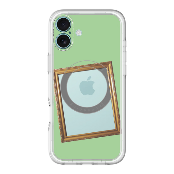 スリムプロテクションプレミアムケース with MagSafe［ Photo Frame - Light Green ］