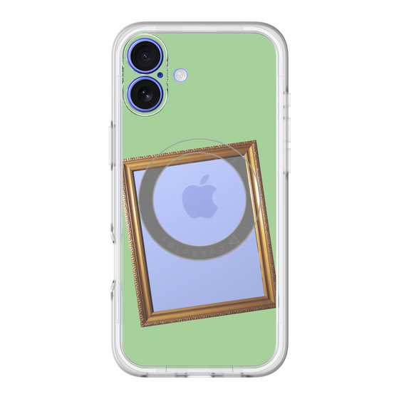 スリムプロテクションプレミアムケース with MagSafe［ Photo Frame - Light Green ］