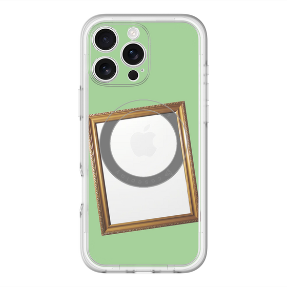 スリムプロテクションプレミアムケース with MagSafe［ Photo Frame - Light Green ］