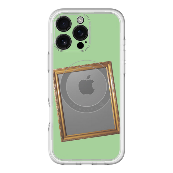 スリムプロテクションプレミアムケース with MagSafe［ Photo Frame - Light Green ］
