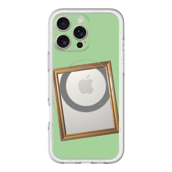 スリムプロテクションプレミアムケース with MagSafe［ Photo Frame - Light Green ］