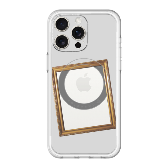スリムプロテクションプレミアムケース with MagSafe［ Photo Frame - Light Gray ］