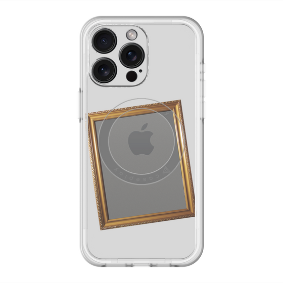 スリムプロテクションプレミアムケース with MagSafe［ Photo Frame - Light Gray ］