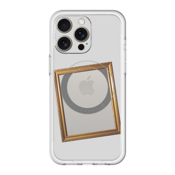 スリムプロテクションプレミアムケース with MagSafe［ Photo Frame - Light Gray ］
