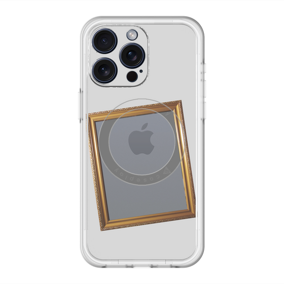 スリムプロテクションプレミアムケース with MagSafe［ Photo Frame - Light Gray ］