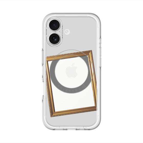 スリムプロテクションプレミアムケース with MagSafe［ Photo Frame - Light Gray ］