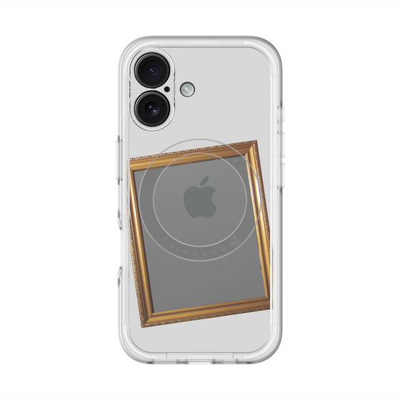 スリムプロテクションプレミアムケース with MagSafe［ Photo Frame - Light Gray ］