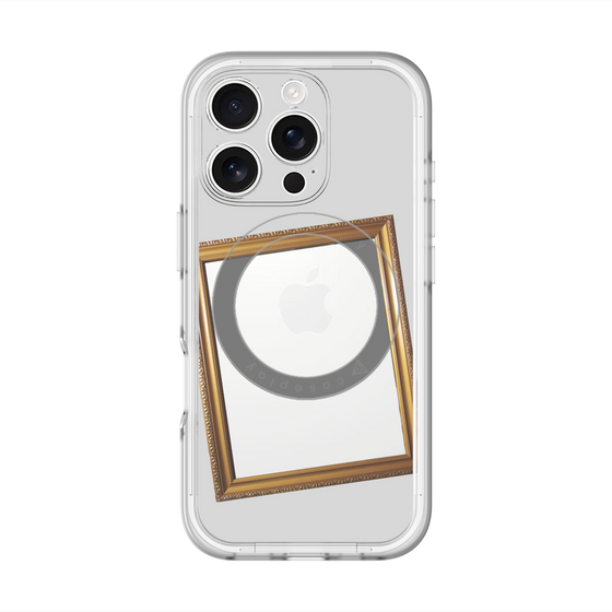 スリムプロテクションプレミアムケース with MagSafe［ Photo Frame - Light Gray ］