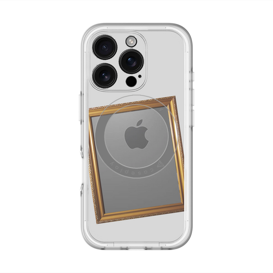 スリムプロテクションプレミアムケース with MagSafe［ Photo Frame - Light Gray ］
